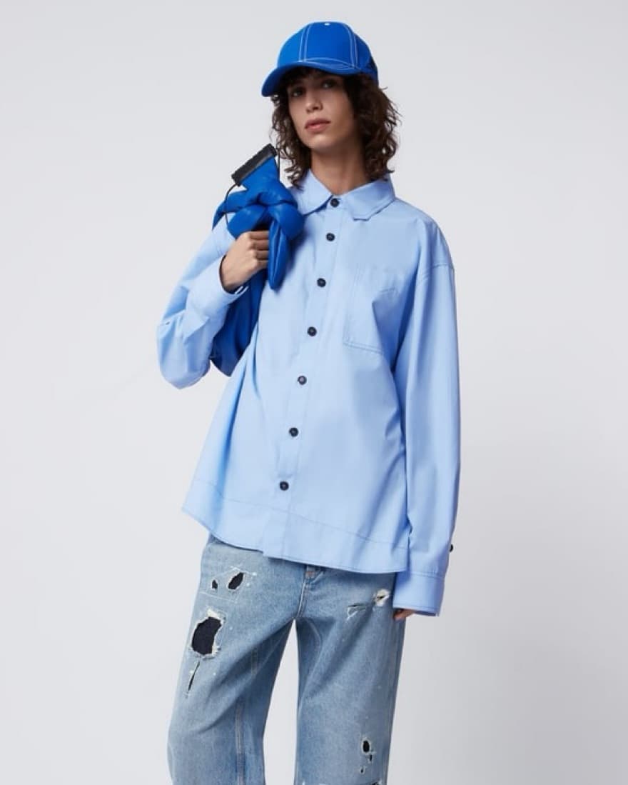 ADER Error x Zara Blue Button Down  - Image 1