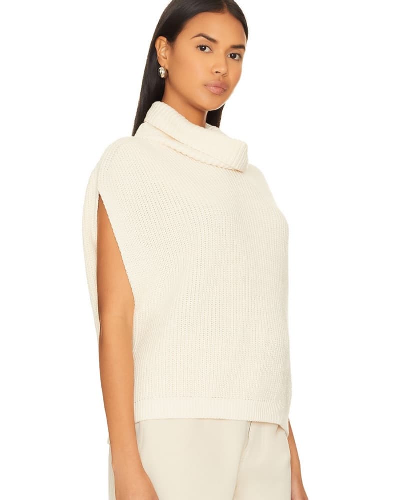 Revolve Cream Sleeveless Pullover Top - Image 3