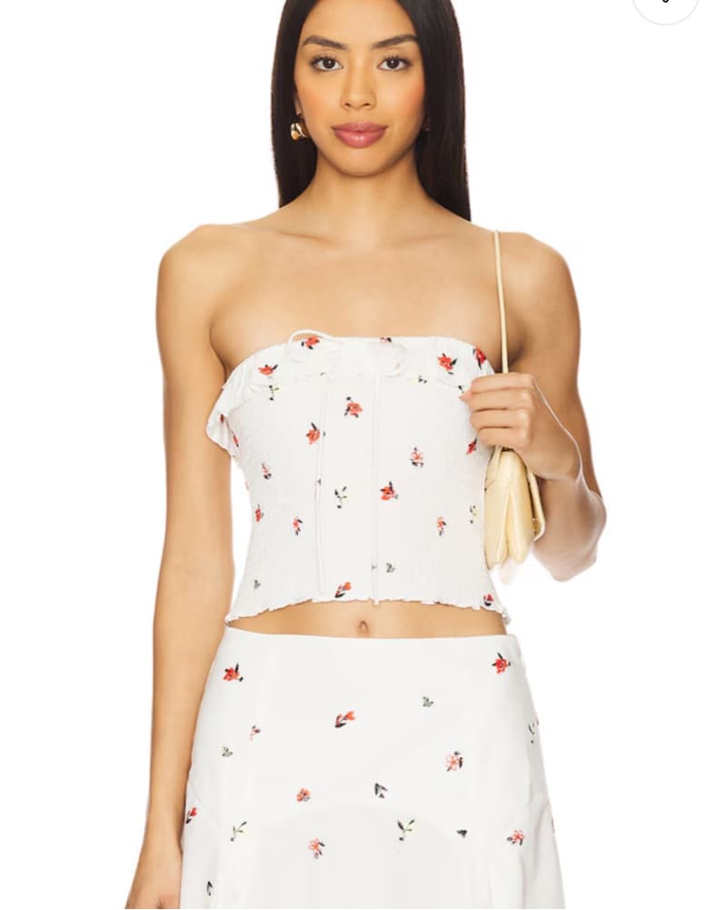 Solid & Striped Tube Top And Skirt Set  - Image 4