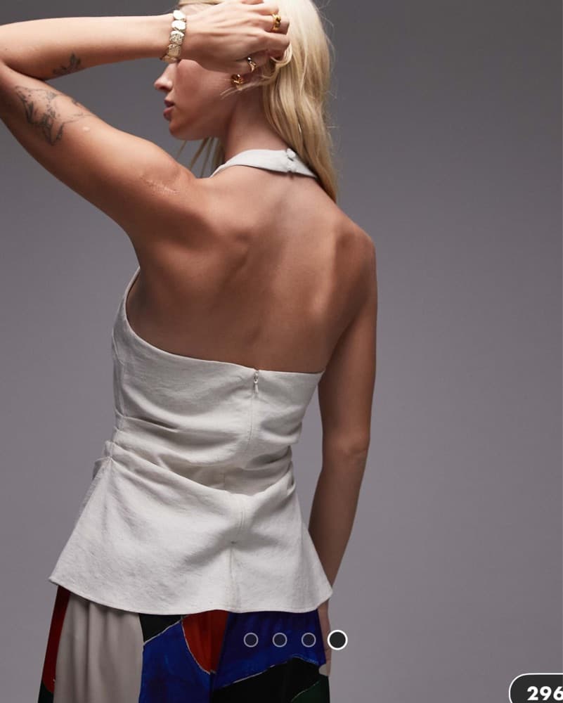 Cream Halter Top - Image 3