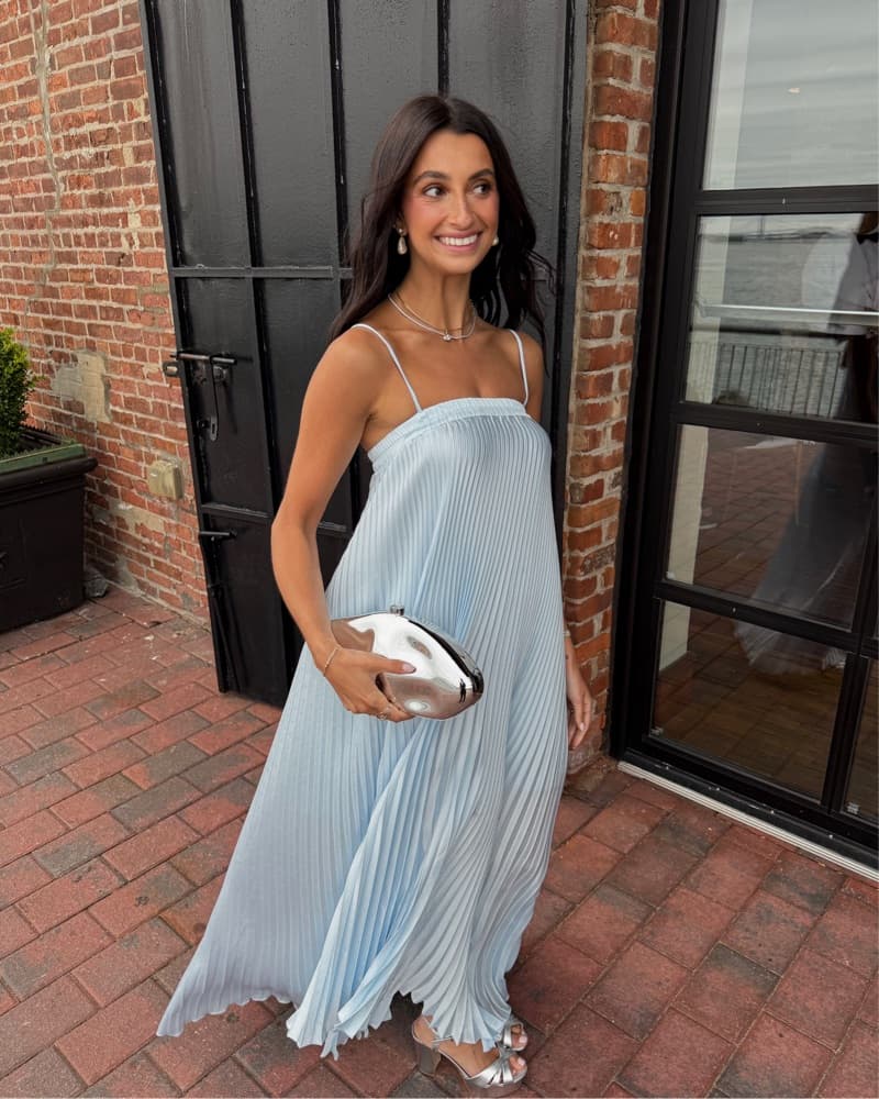Baby Blue Wedding Guest Dress - Image 3