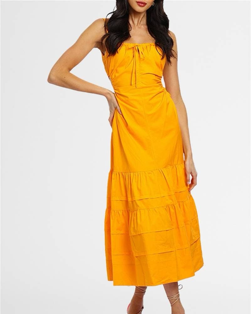 Nicholas “Betty” Orange Midi Dress - Image 2