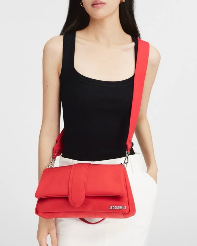 Jaquemus Red Nylon Purse - Image 4