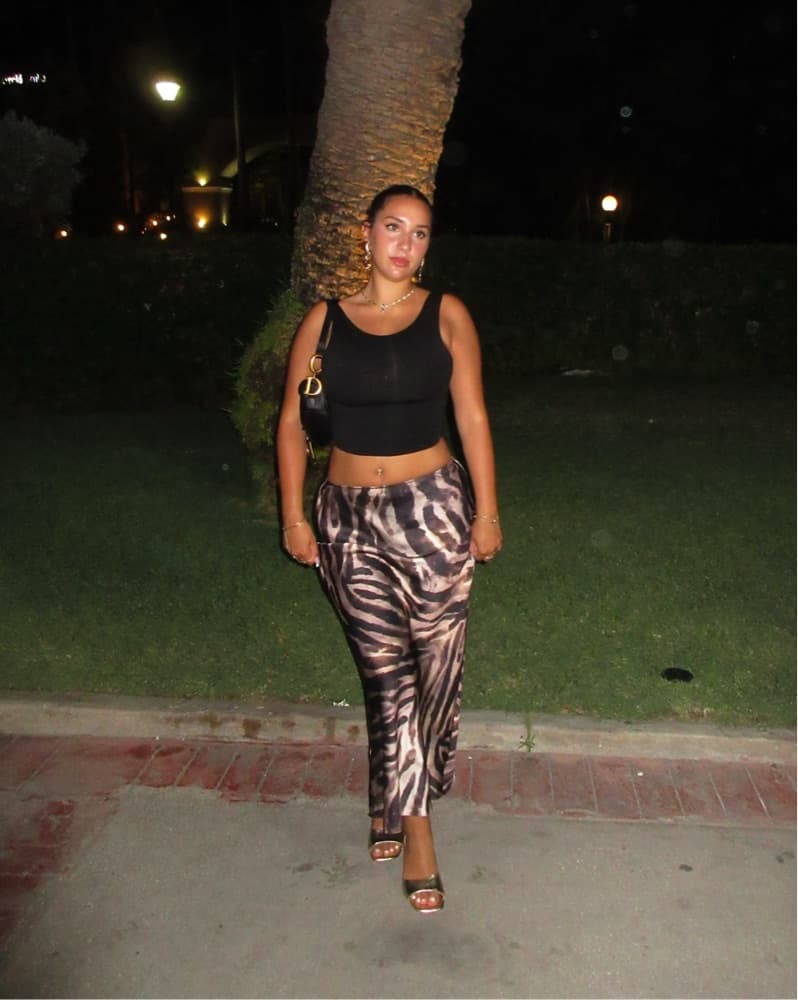 Stylish Zebra Print Midi Skirt - Image 1