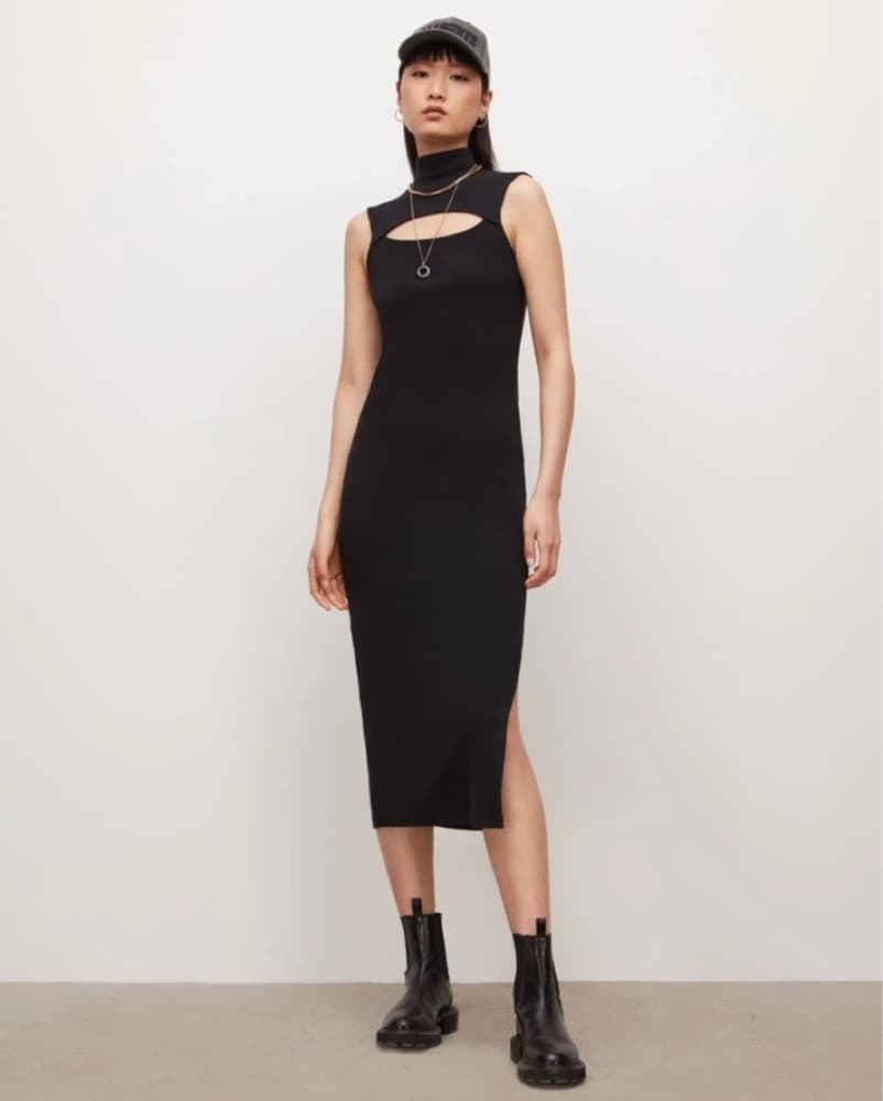All Saints Kiki Sleeveless Dress - Black - Image 1