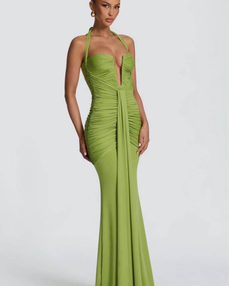 Halter Ruched Maxi- Babyboo Morrigan - Image 2