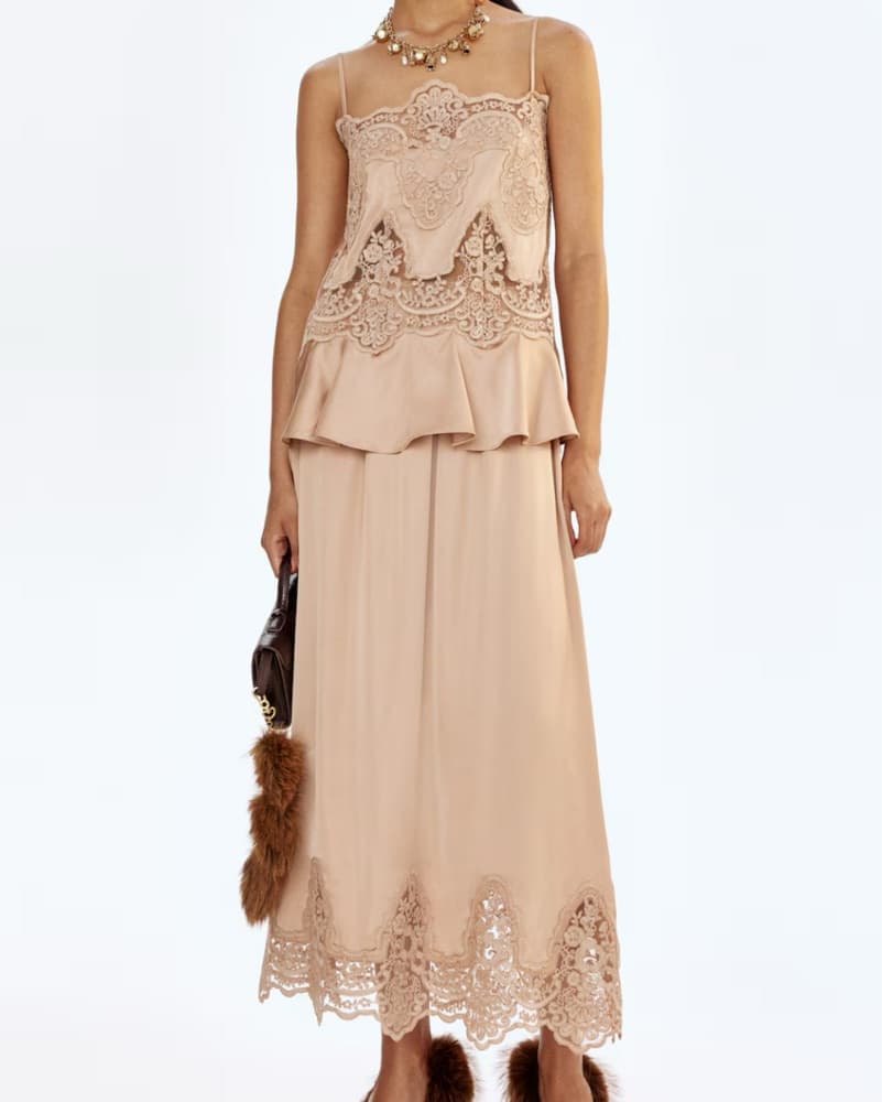 Satin Lace skirt Set - Image 1