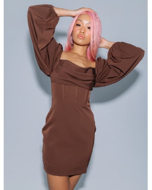 Brown Princess Polly Corset Dress - Image 1