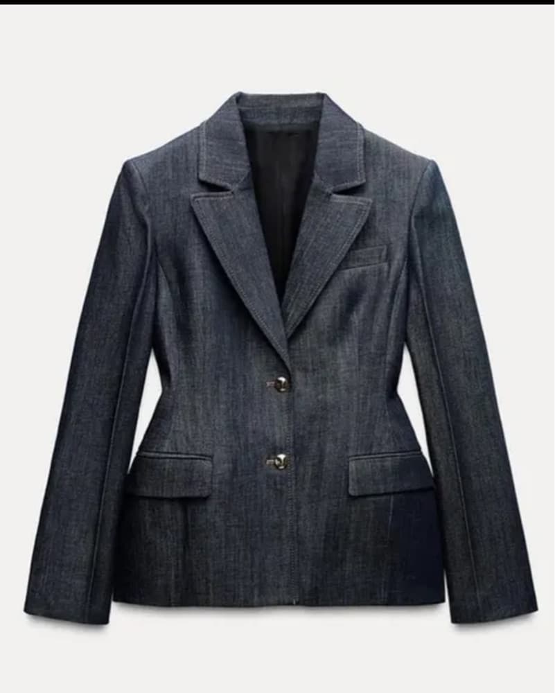 Viral Zara Denim Blazer   - Image 1