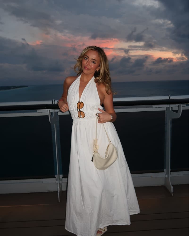 White Halter Maxi Dress  - Image 1