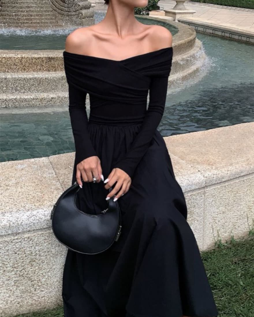 Black Strapless Dress - Image 1