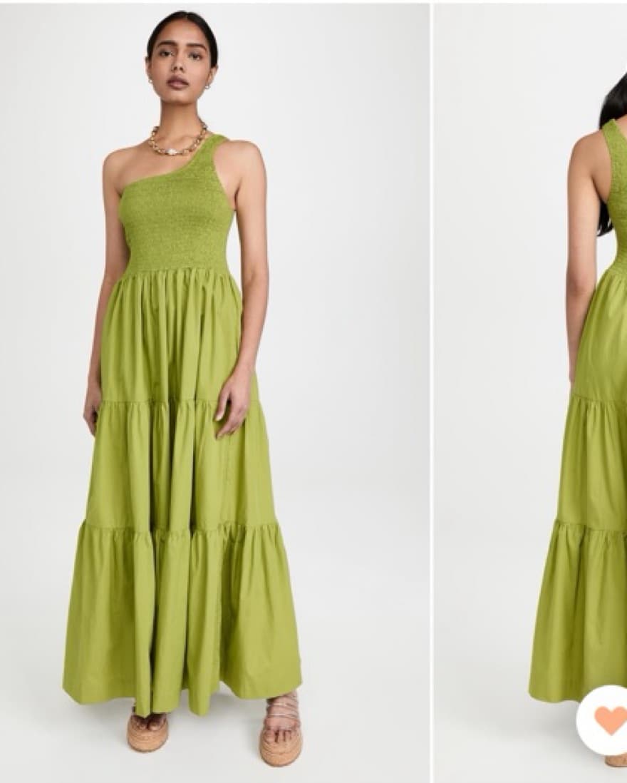 SWF assymetric green dress  - Image 1