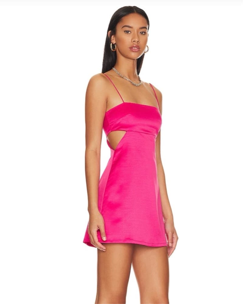 Tanya Cut Out Dress in Pink - Image 2