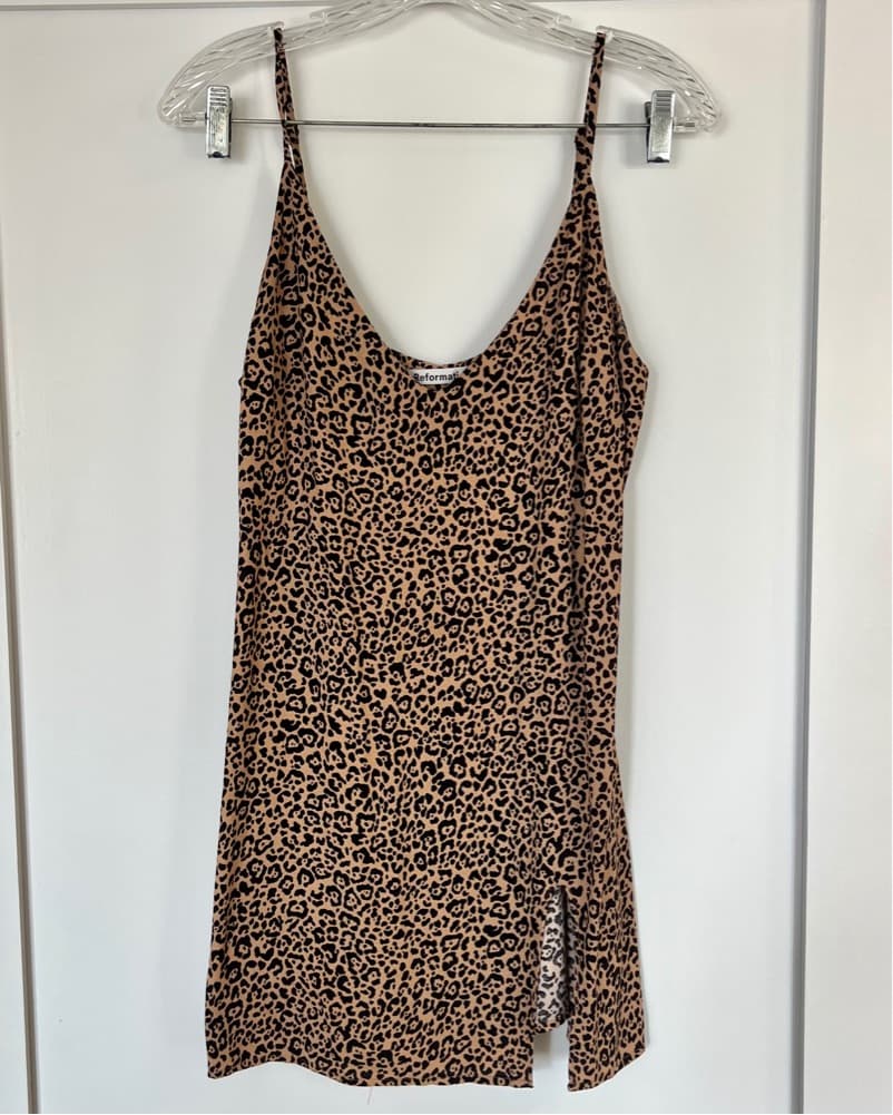 Reformation Leopard Print Mini Dress - Image 2