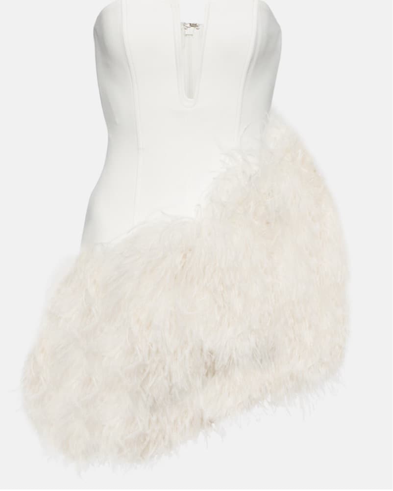 White Feather Mini Dress (David Koma) - Image 1