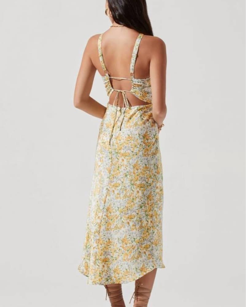  ASTR The Label Floral Halter Neck Dress - Image 3
