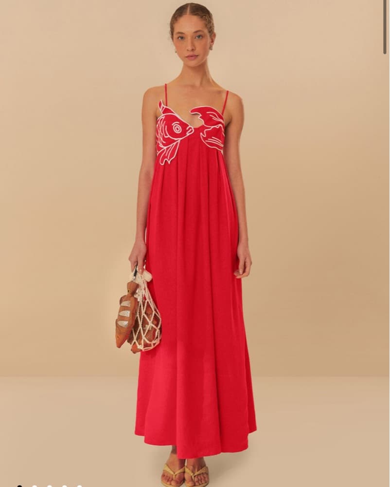 Farm Rio Red Fish Dress (inspired) - Image 1