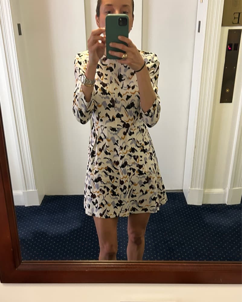 A.L.C Print Midi Dress - Image 1