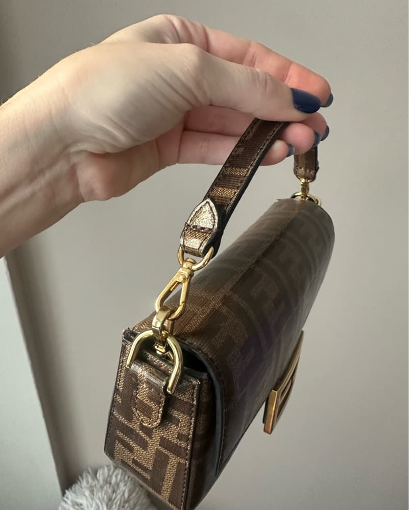 Fendi Mini Baguette Bag Brown - Image 6