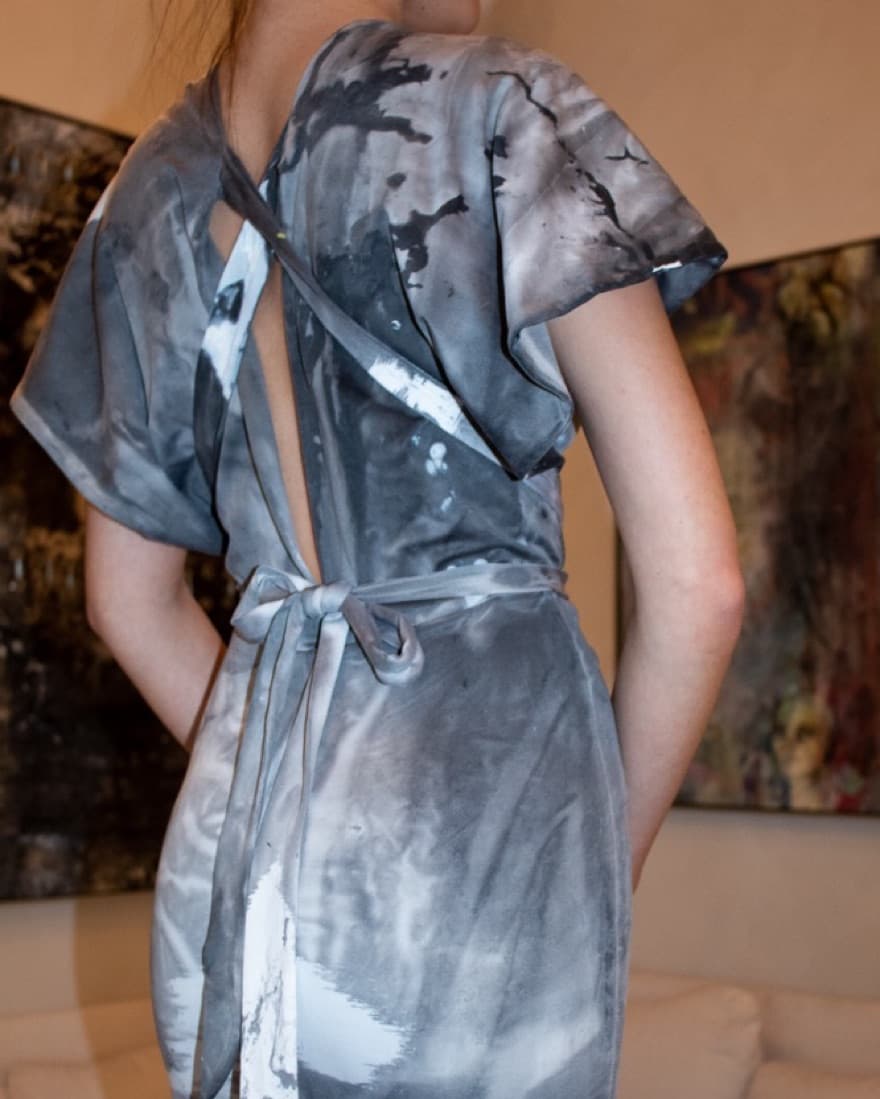 Custom Wrap Paint Dress - Image 3