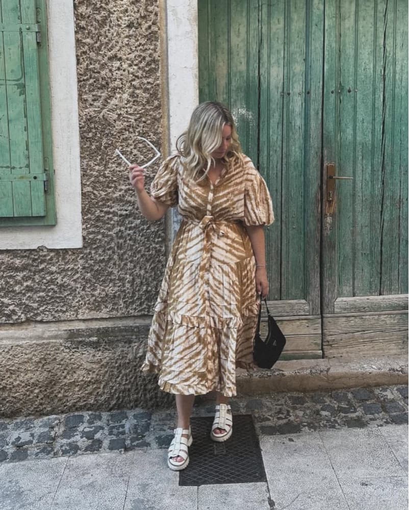 Ulla Johnson Magdalena Sand Tie Dye Dres - Image 2