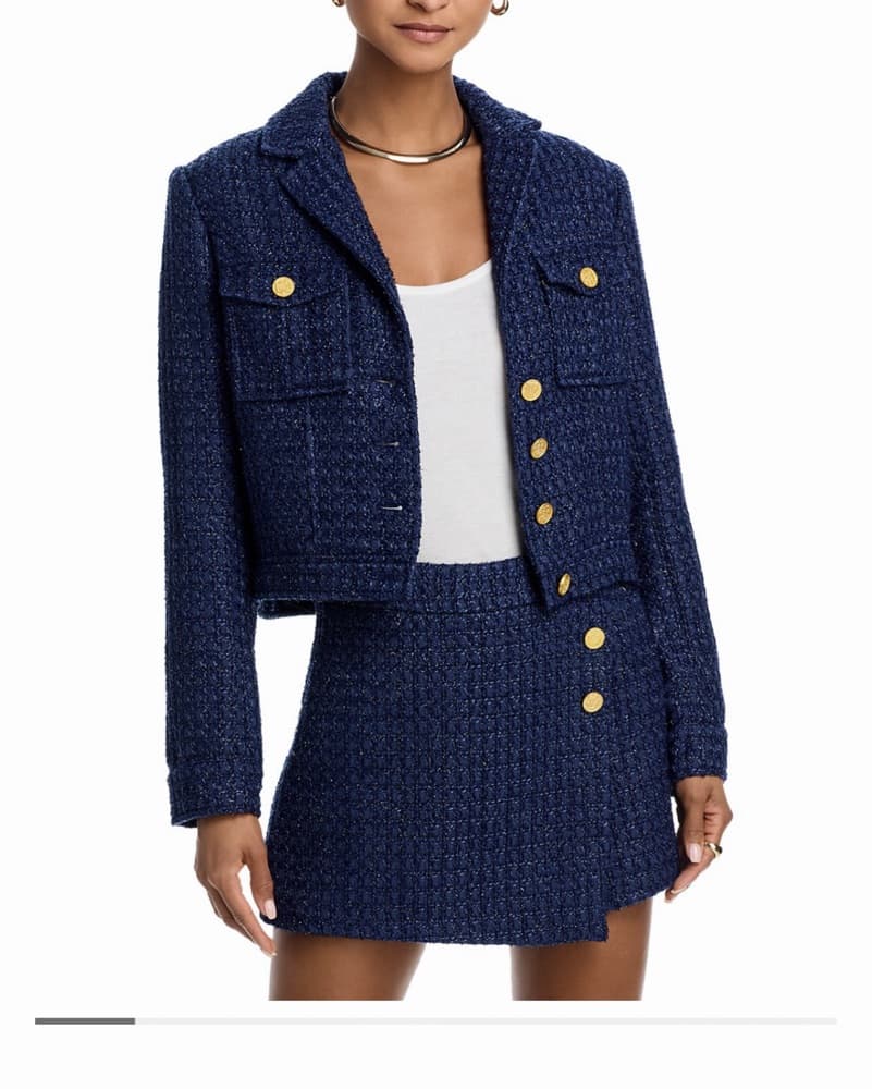 Navy Tweed Jacket  - Image 2