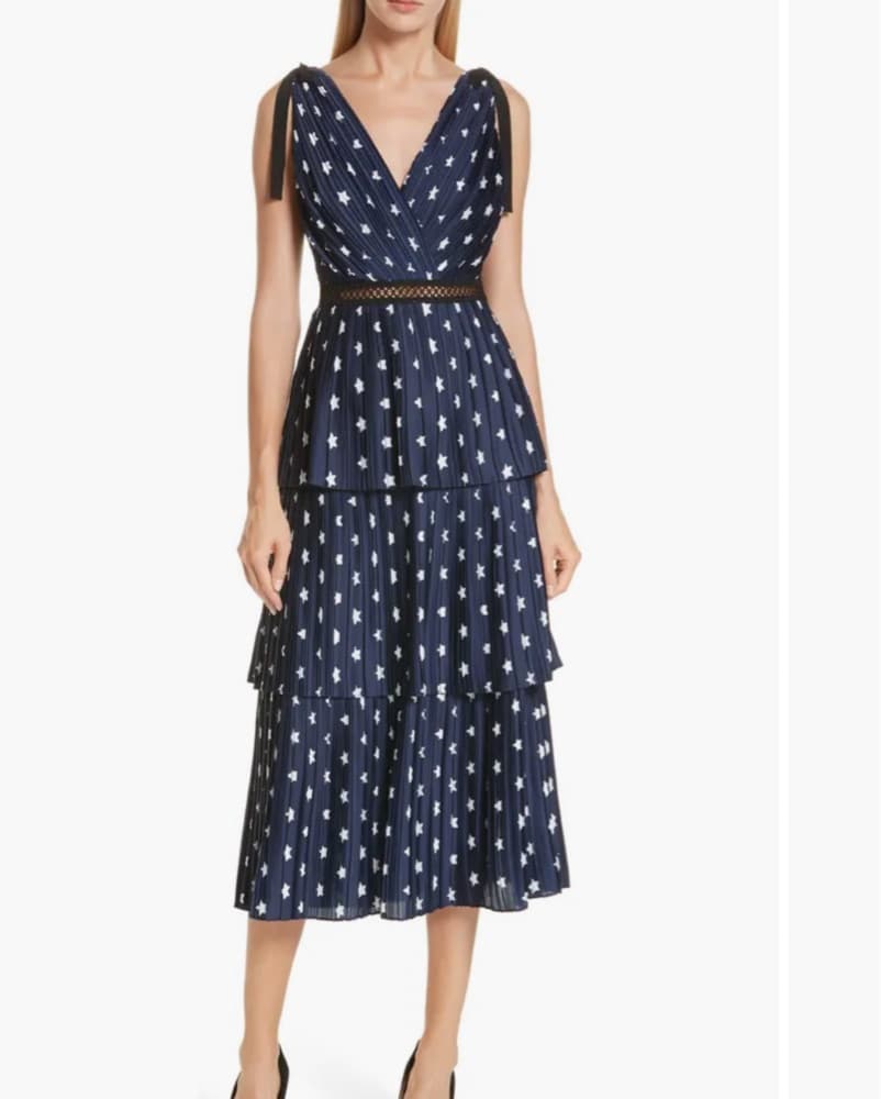 Self Portiat Midi Dress - Image 1