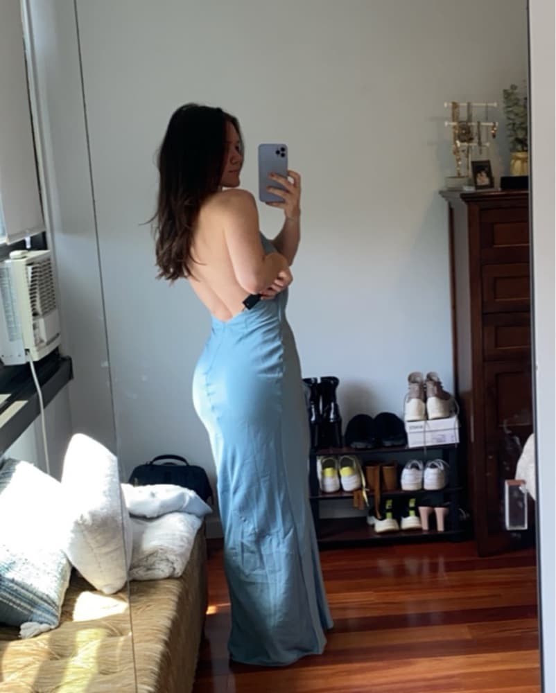 Revolve Blue Silk Gown - Image 3