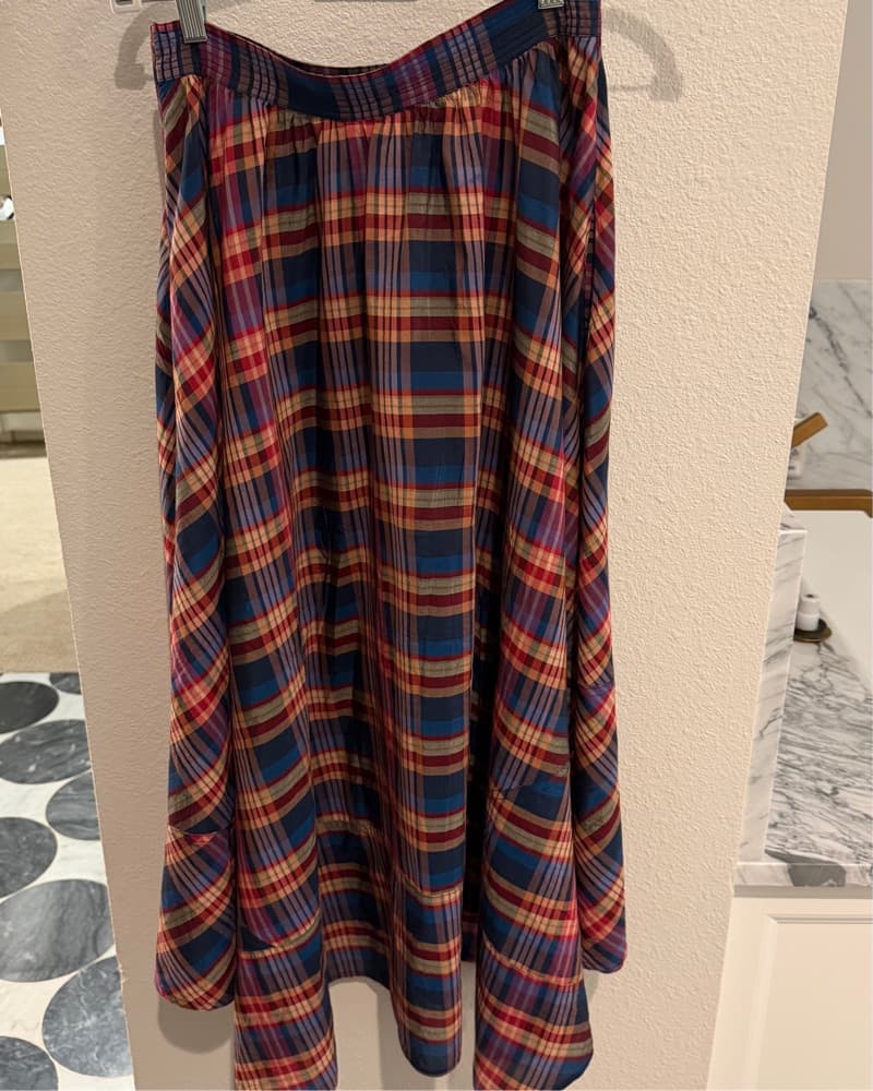Ulla Johnson Annette Plaid Midi Skirt - Image 5