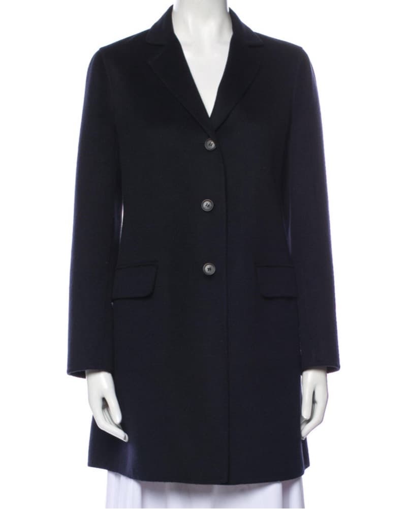 Prada Navy Wool Peacoat  - Image 1