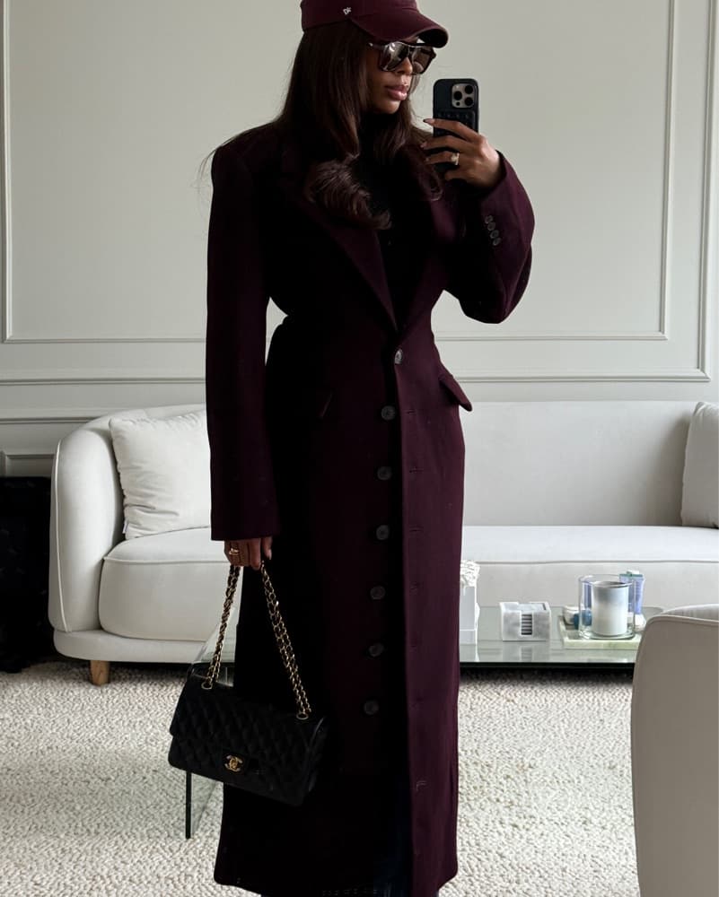 Plum coat  - Image 1
