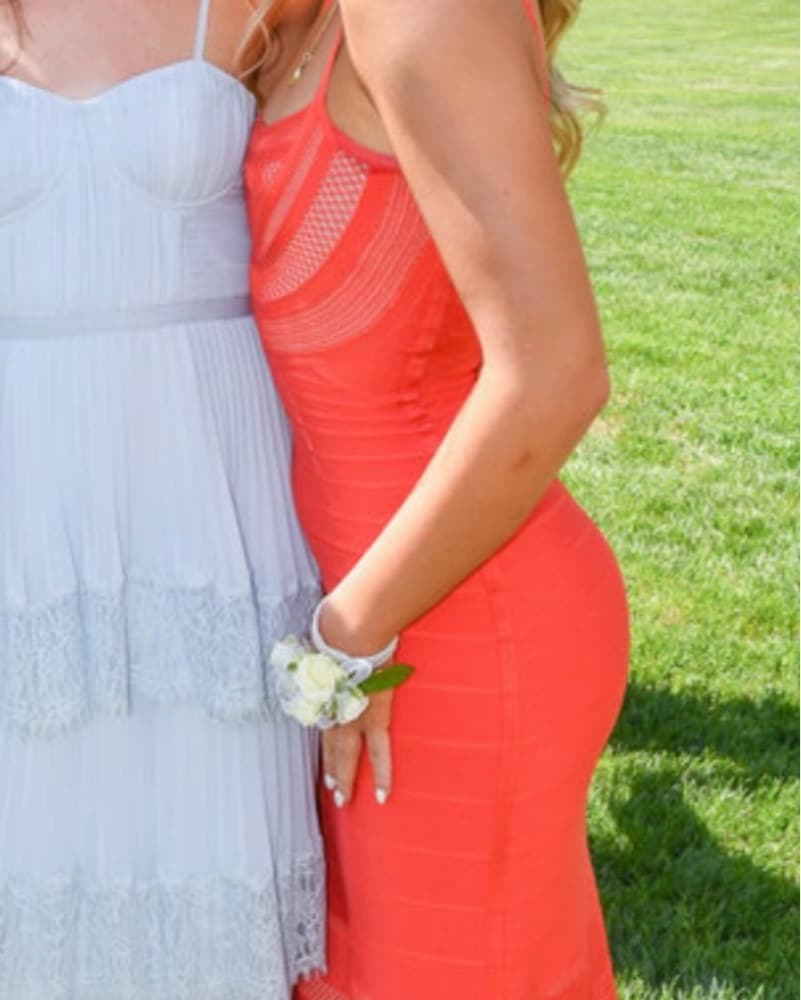 Herve Leger Orange Bandage Gown - Image 1