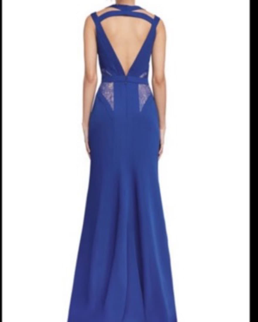BCBG Blue Lace Gown  - Image 4