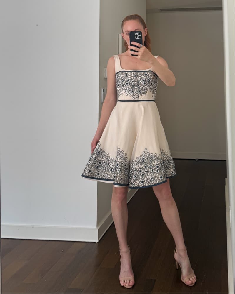 Randi rahm Catoure Embrodered dress - Image 1