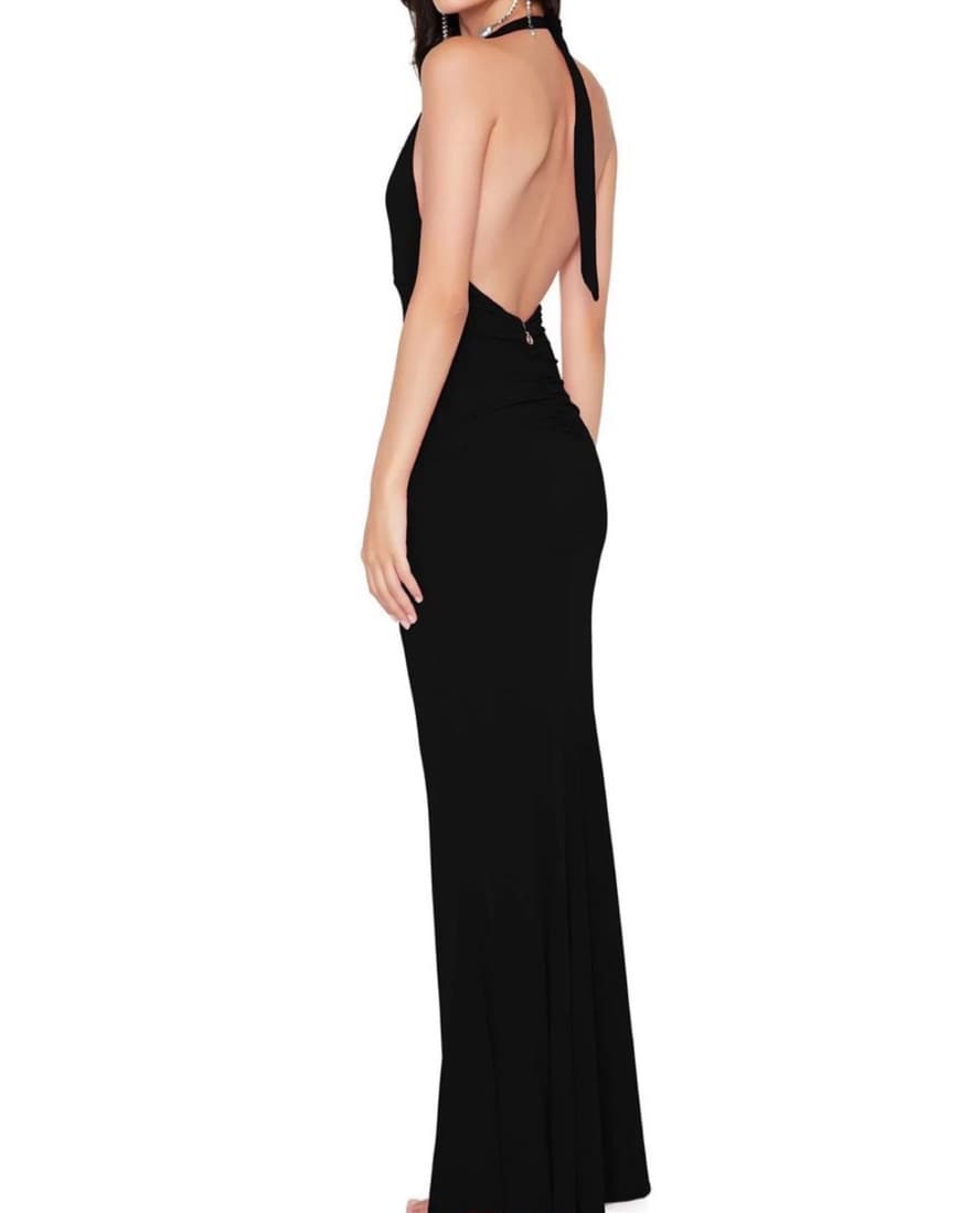 Nookie Black Halter Gown dress - Image 4