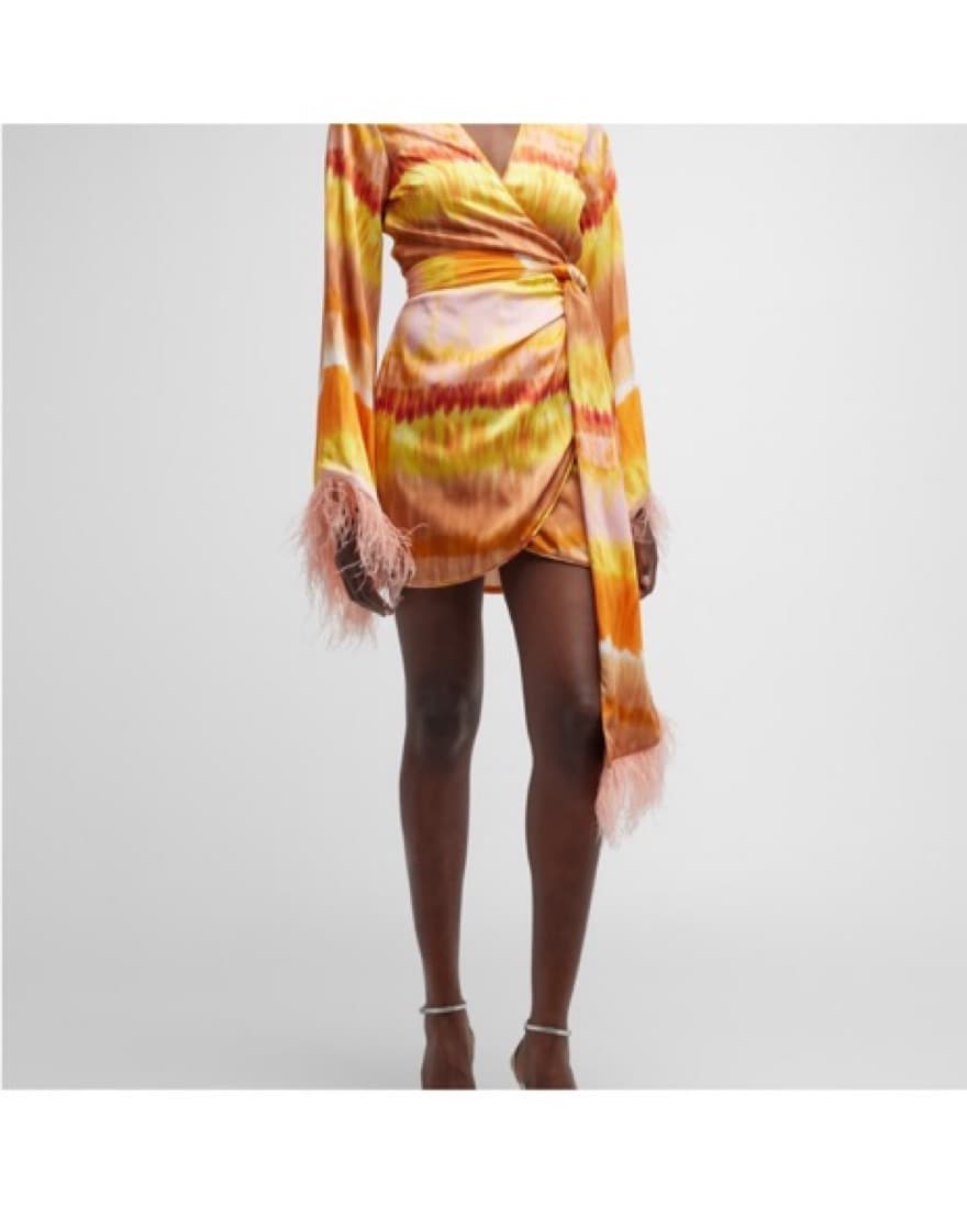 Alexis feather wrap dress  - Image 2