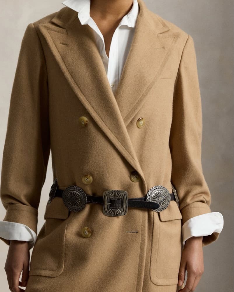 Metal Accent Leather Belt - Image 2