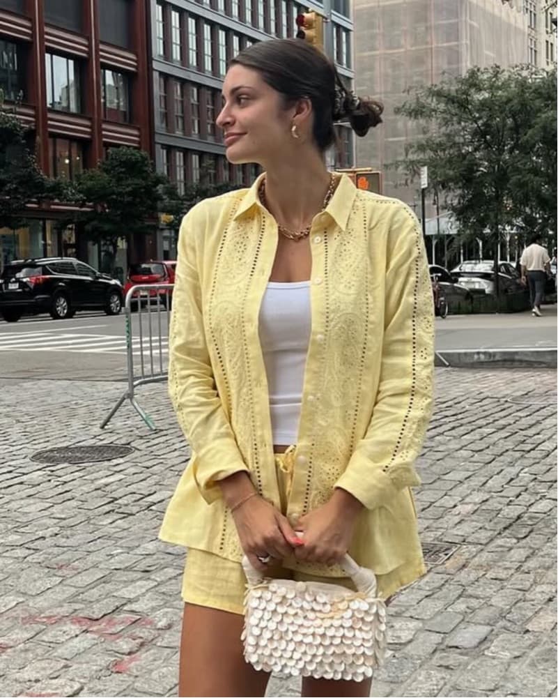 J.Crew yellow linen set  - Image 1