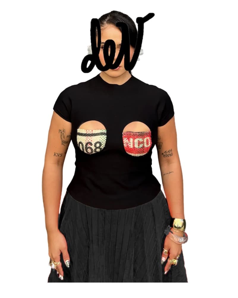 Contemporary Graphic Crop Top - Image 1