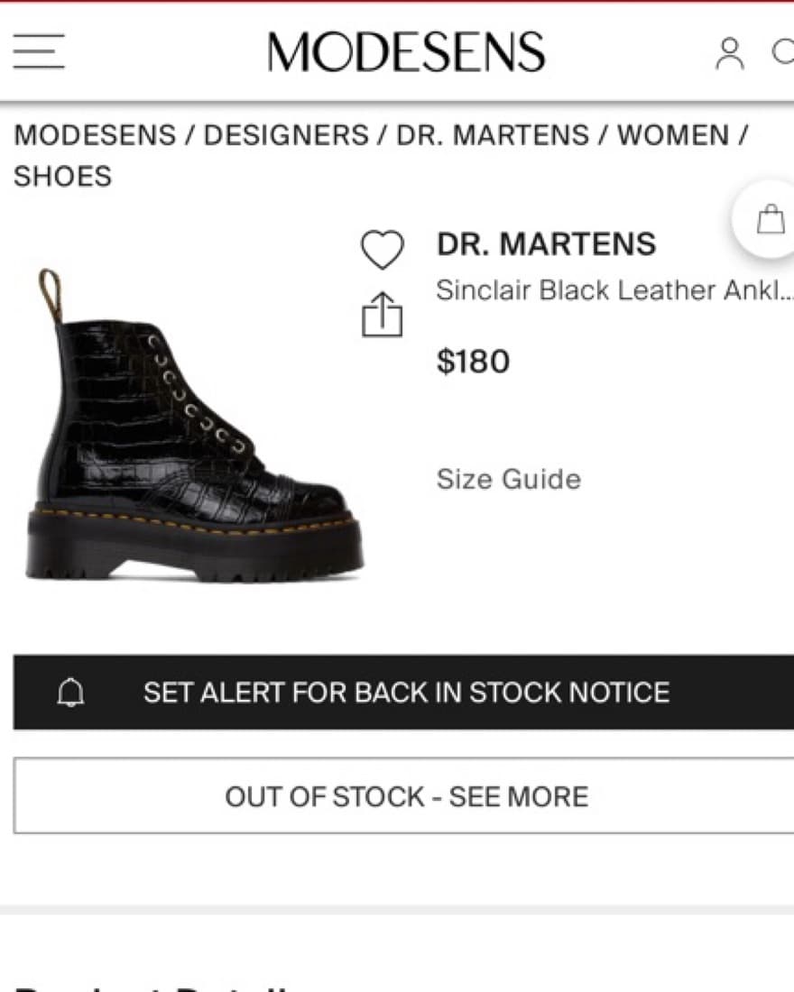 DR MARTENS PATENT CROCODILE PLATFORMS - Image 2