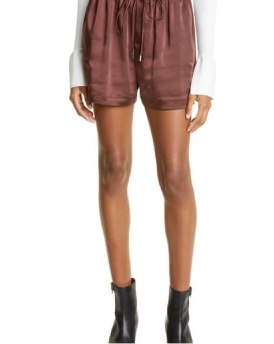 Alc Silky Brown Shorts  - Image 3