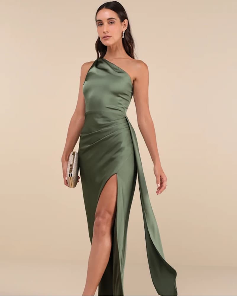 Lulus Olive Green Formal Gown - Image 1