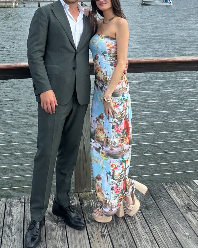 Superdown Printed Strapless Maxi Dress - Image 4
