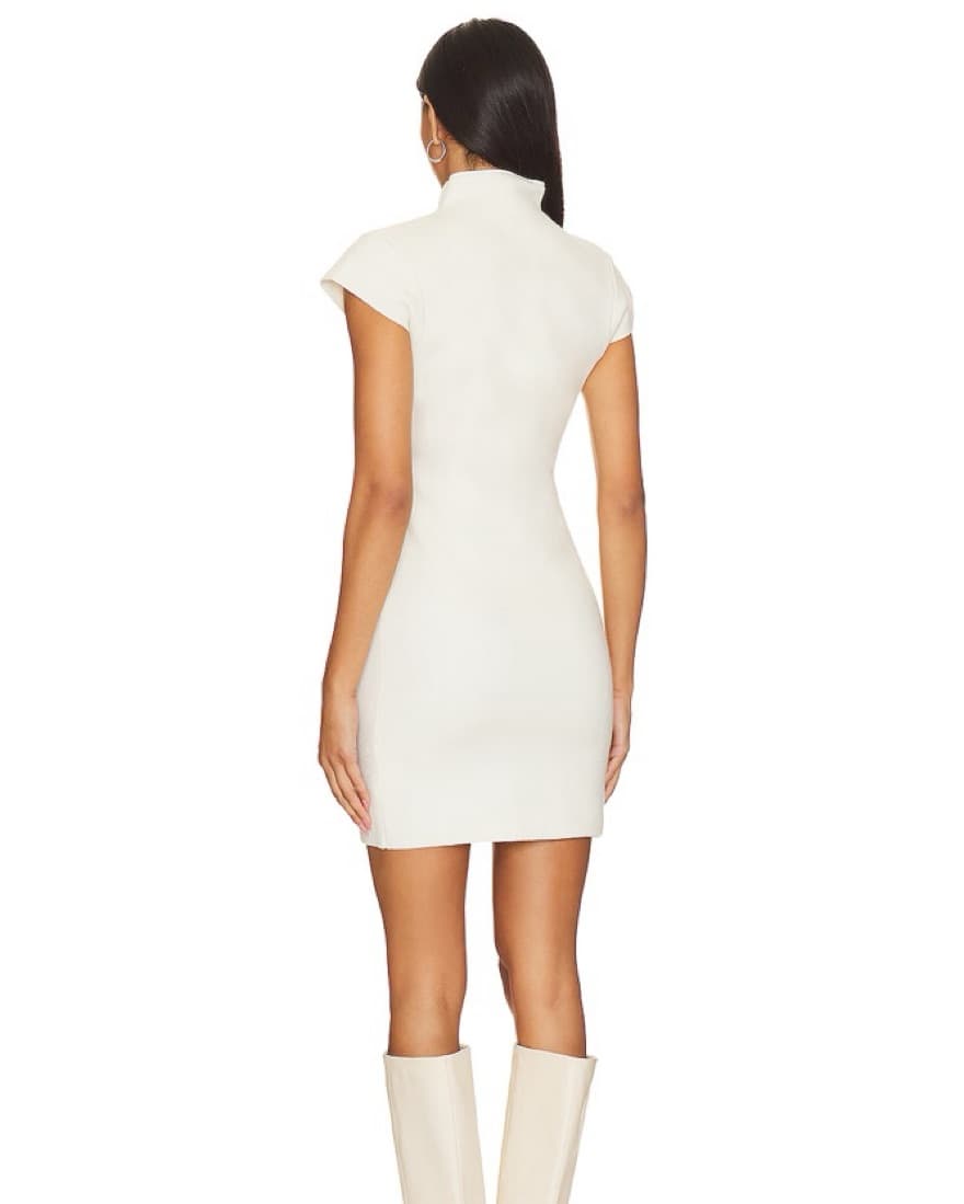 Rumi Mini Sweater Dress in Ivory - Image 2