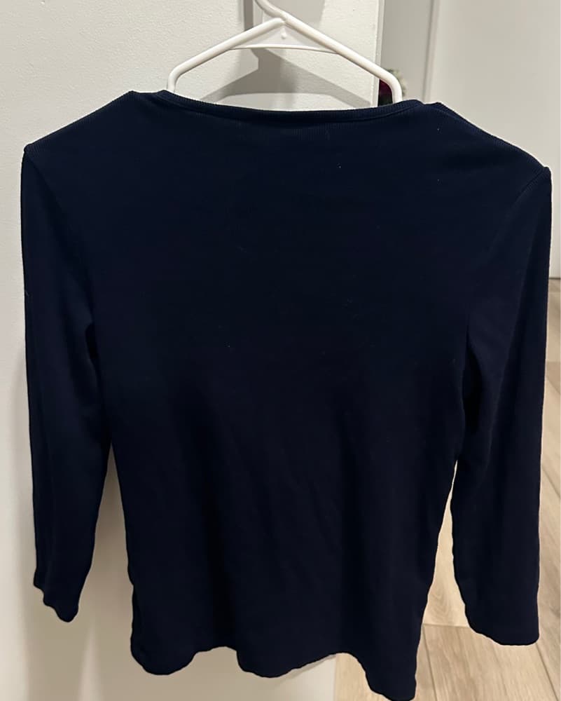Vintage Ralph Lauren Navy Sweater Top - Image 3