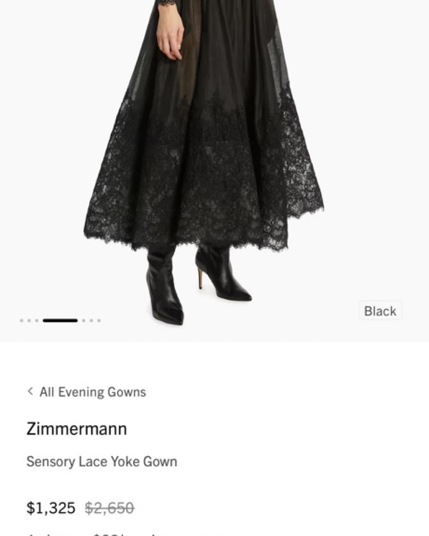 Sensory Lace  Yoke Gown  - Image 2