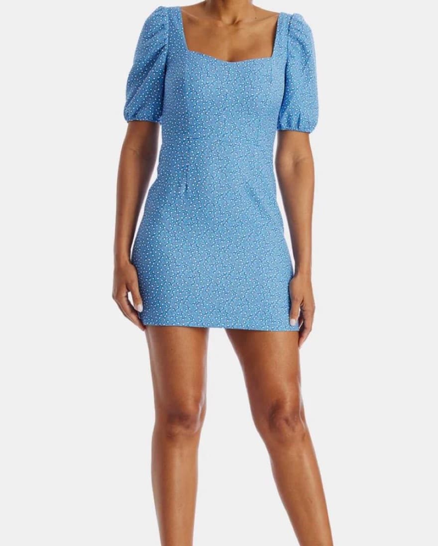 French Connection Blue Bac Cut Out Dress - Image 2