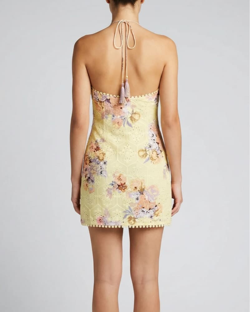 Hemant & Nandita Lace-Trimmed Mini Dress - Image 2