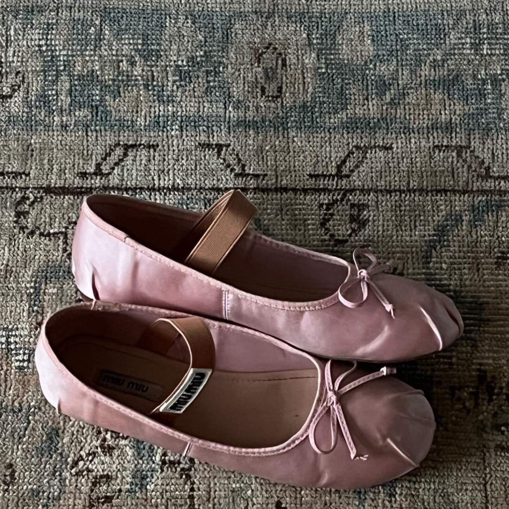 Miu Miu Satin Ballet Shoes - Image 1