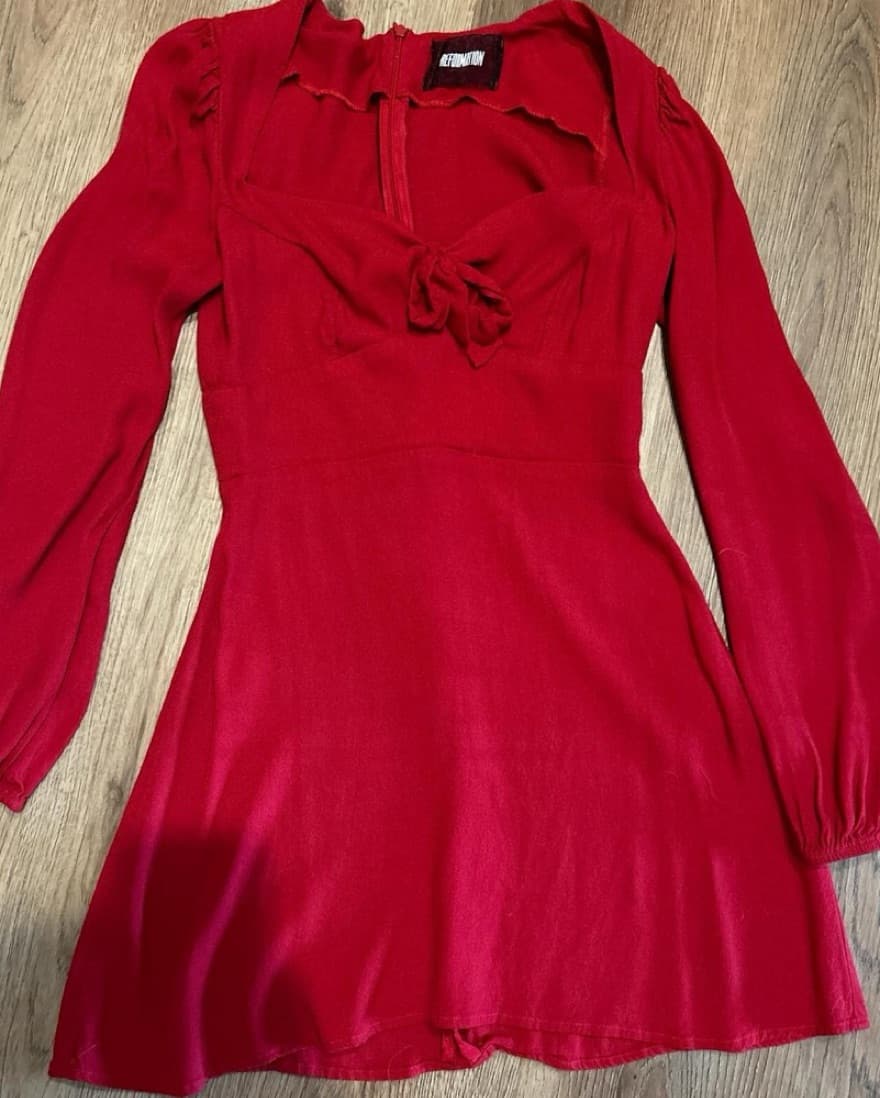 Reformation Red Mini Dress - Image 1